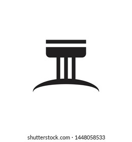 Pillar attorney at law icon graphic design template