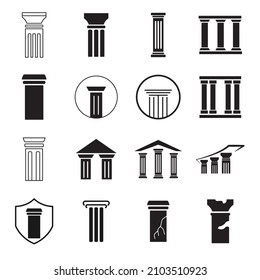 pillar Ball icons  symbol vector elements for infographic web