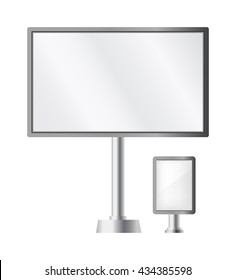 Pillar banner billboard ad vector illustration