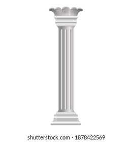 Pillar building icon. Cartoon of pillar building vector icon for web design isolated on white background