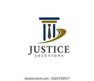 pillar business tie lawyer logo icon symbol design template illustration inspiration