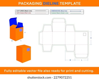 Pillar Candle Box Dieline Template