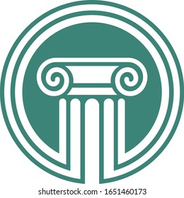 Pillar circle logo design for constructions and architecture companies  