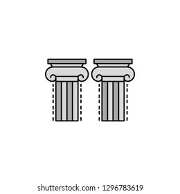 pillar, column, architecture icon. Element of history color icon for mobile concept and web apps. Color pillar, column, architecture icon can be used for web and mobile