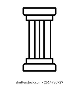 Pillar column icon black and white vector sign