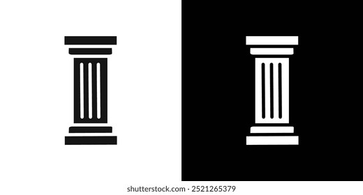 Pillar column icon Flat line illustration