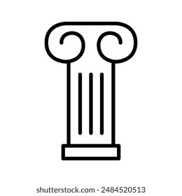 Pillar Column Icon, Ideal for Architecture and Construction Illustrations