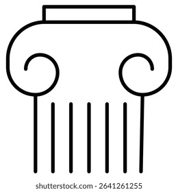 Pillar column icon simple flat icon vector symbol
