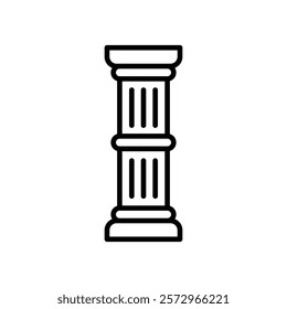 Pillar column icon simple vector symbol