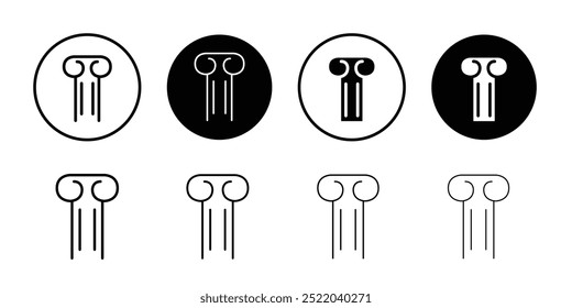 Pillar column icon thin line vector illustration