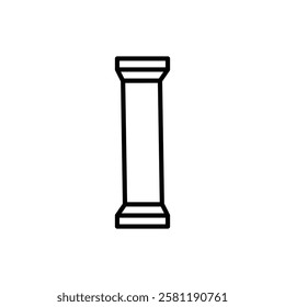 Pillar column icon Thin line art isolated