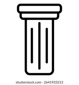 Pillar column icon Thin line vector design