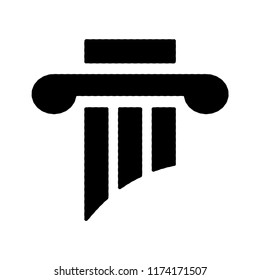 Pillar column law icon. EPS 10.
