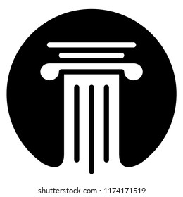 Pillar column law icon. EPS 10.