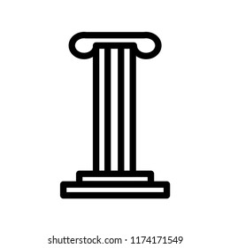 Pillar column law icon. EPS 10.