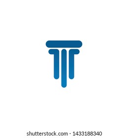 Pillar column logo design inspiration vector template