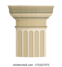 Pillar Column Vector Icon.Cartoon Vector Icon Isolated On White Background Pillar Column.