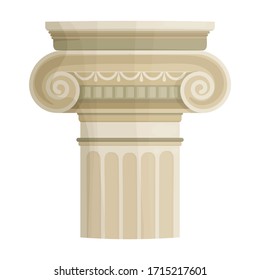 Pillar Column Vector Icon.Cartoon Vector Icon Isolated On White Background Pillar Column.