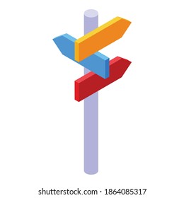 Pillar direction icon. Isometric of pillar direction vector icon for web design isolated on white background