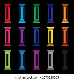 Pillar and Door Logo Design Template Vector EPS