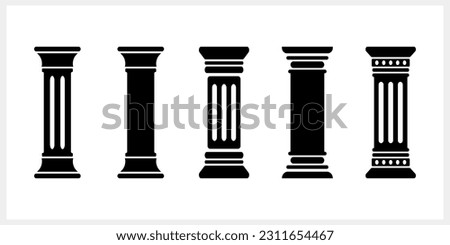 Pillar greek icon Justice symbol Column stencil Vector stock illustration EPS 10 商業照片 © 