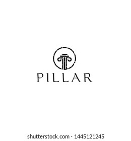 PILLAR grunge symbol or logo designs