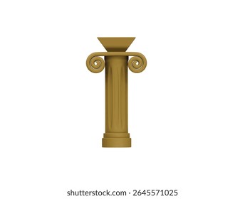 Icono de pilar 3D Ilustración Render