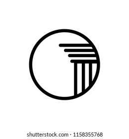 Pillar icon, Antique Column vector design illustration.