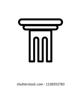 Pillar icon, Antique Column vector design illustration.