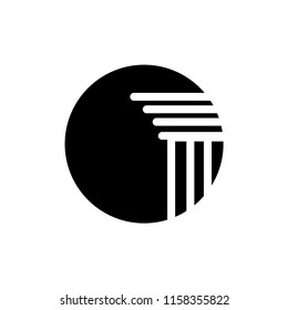 Pillar icon, Antique Column vector design illustration.