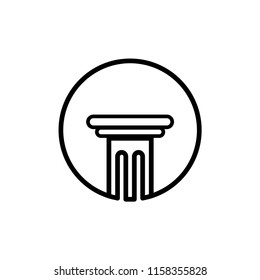 Pillar icon, Antique Column vector design illustration.