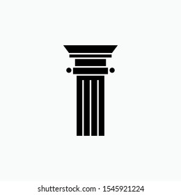 Pillar Icon - Architectural or Law Elements, Vector Sign and Symbol for Design, Presentation, Website or Apps Elements. 