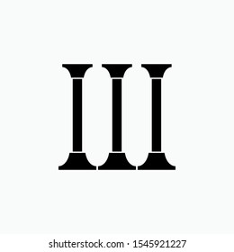 Pillar Icon - Architectural or Law Elements, Vector Sign and Symbol for Design, Presentation, Website or Apps Elements. 
