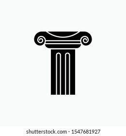 Pillar Icon - Architectural or Law Elements, Vector Sign and Symbol for Design, Presentation, Website or Apps Elements. 