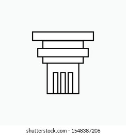 Pillar Icon - Architectural or Law Elements, Vector Sign and Symbol for Design, Presentation, Website or Apps Elements.