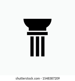 Pillar Icon - Architectural or Law Elements, Vector Sign and Symbol for Design, Presentation, Website or Apps Elements.