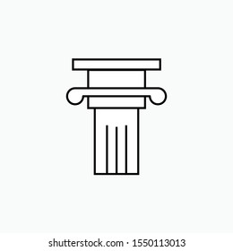 Pillar Icon - Architectural or Law Elements, Vector Sign and Symbol for Design, Presentation, Website or Apps Elements. 