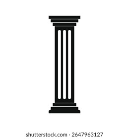 ícone de pilar coluna logotipo vetor modelo de design
