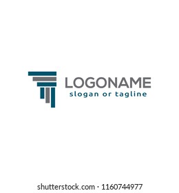 Pillar icon design. Creative pillar logo design related to attorney, law firm, lawyers, building, architect or university