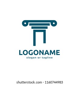 Pillar icon design. Creative pillar logo design related to attorney, law firm, lawyers, building, architect or university