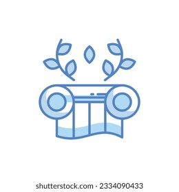 Pillar Icon Design in Five style with Editable Stroke. Line, Solid, Flat Line, Duo Tone Color, and Color Gradient Line. Suitable for Web Page, Mobile App, UI, UX and GUI design.