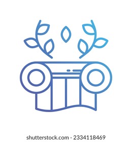 Pillar Icon Design in Five style with Editable Stroke. Line, Solid, Flat Line, Duo Tone Color, and Color Gradient Line. Suitable for Web Page, Mobile App, UI, UX and GUI design.