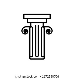 Pillar Icon. Flat vector graphic in white background.