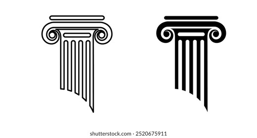 Ilustración de icono de pilar Plantilla de diseño de Vector