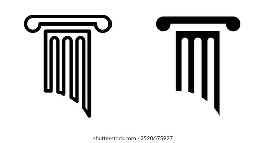 Ilustración de icono de pilar Plantilla de diseño de Vector