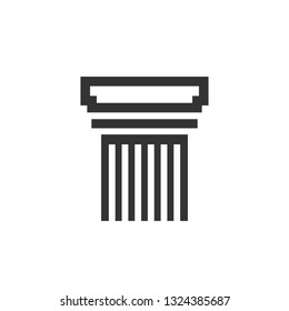 Pillar Icon. Lawyer, Attorney or Architectural Illustration As A Simple Vector Sign  Trendy Symbol for Design and Websites, Presentation or Mobile Application.