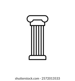 Pillar icon in liner stroke style