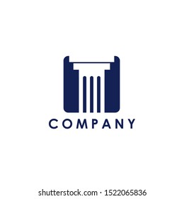 Pillar icon logo design inspiration vector template