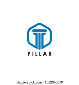 Pillar icon logo design inspiration vector template