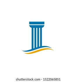 Pillar icon logo design inspiration vector template